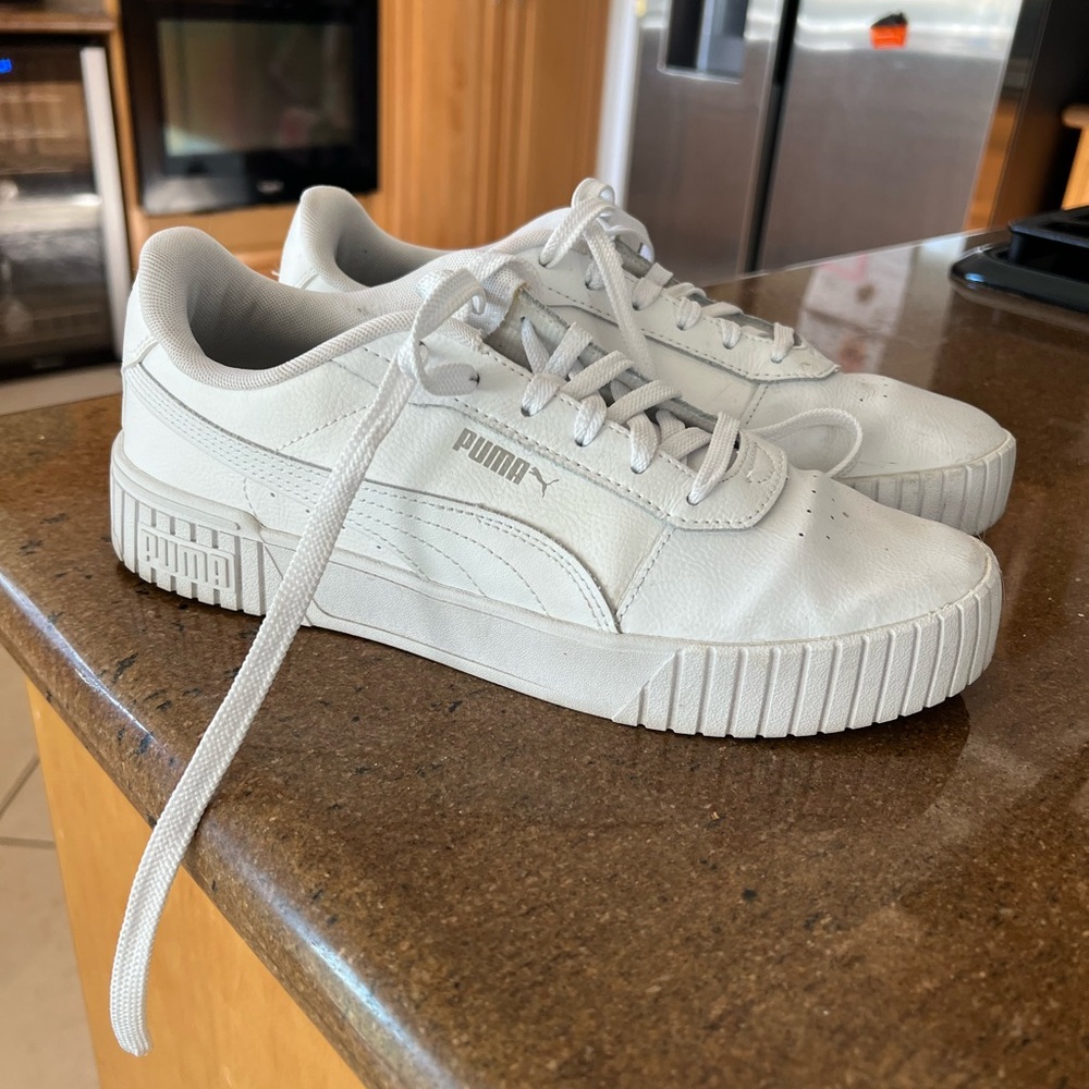 Puma Carina 2.0 White Low-Top  Sneakers Women’s 9.5 - Picture 6 of 14